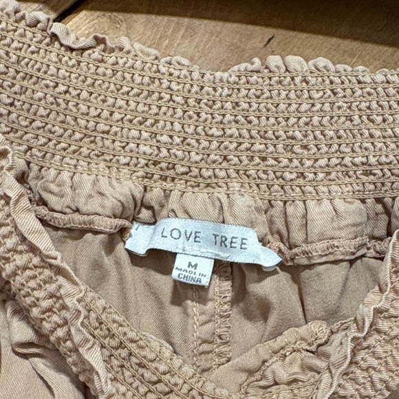 💜Love Tree Tan Jogger Pants Pull On Medium - Picture 3 of 7